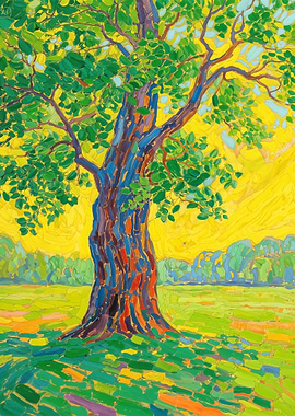 Colorful Tree Painting