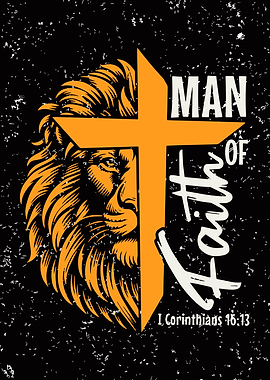 Man of Faith Lion Cross