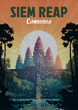 Siem Reap Cambodia Mosaic Art