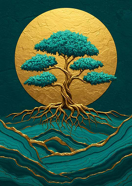 Golden Tree of Life Art