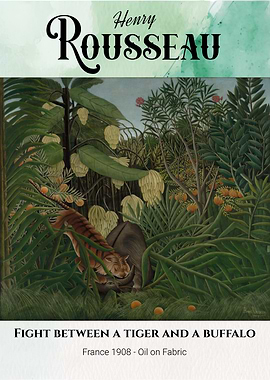 Fight Between a Tiger and Buffalo