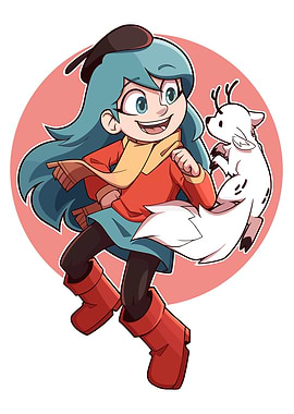 Hilda and Twig Cartoon Illustration