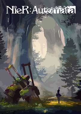 NieR Automata Forest Scene