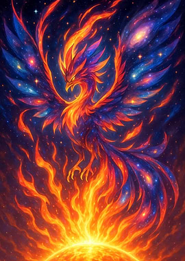 Cosmic Phoenix Rising from Flames