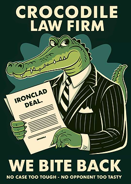 Crocodile Law Firm Advertisement