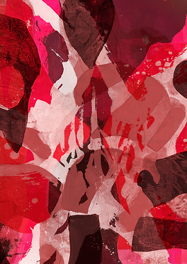 Abstract Red and Brown Composition