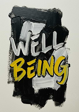 Well Being Painted Text Art