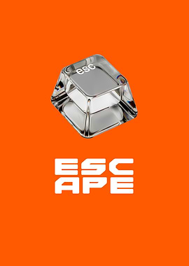 Escape Key on Orange Background