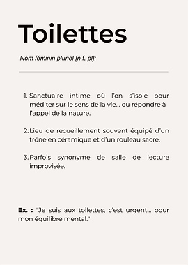 Toilettes Poster