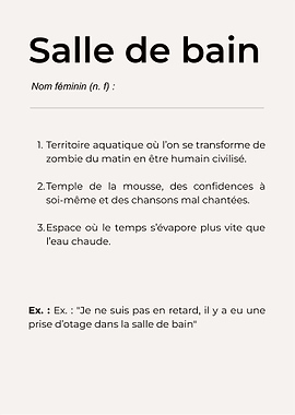 Salle de bain definition poster
