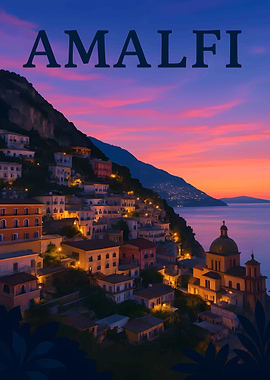 Amalfi Coast at Sunset
