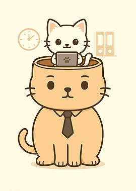 Work Mode Engaged β Purrverance Cat Print