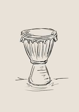 Djembe Line Art