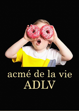 Boy with Donuts and ADLV Text