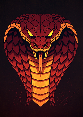 Stylized Cobra Illustration