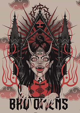 Bad Omens Demon Girl Illustration