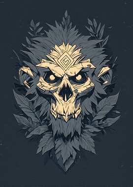 Floral Skull Illustration