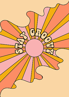 Stay Groovy Retro Sunburst