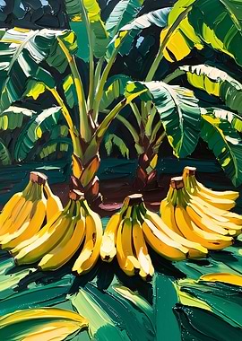 Banana Tree Oil Painting