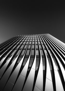 Modern Building Architecture in Black and White