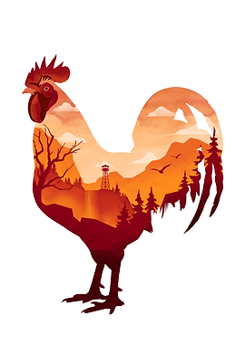 Rooster Landscape