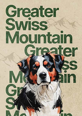 Greater Swiss Mountain Dog Poster