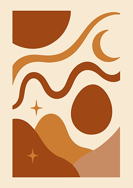 Abstract Celestial Landscape – Surreal Night Sky and Dreamy Nature Wall Art