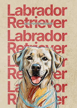 Labrador Retriever Dog Poster