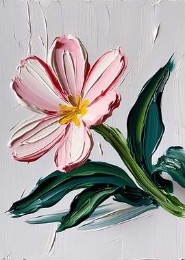 Serene Floral Oil Painting