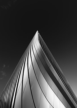 Modern Building Architecture in Black and White