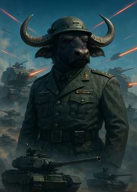 Buffalo Soldier in Military Uniform