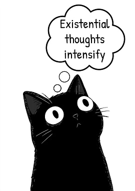 Cat With Existential Thoughts