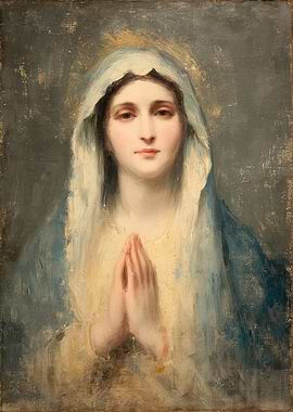 Painting of Virgin Mary in Prayer