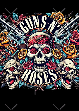 Guns N' Roses Skull and Guns
