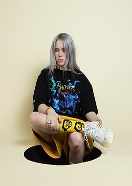 Billie Eilish in Yellow and Black