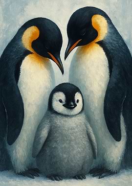 Penguin Family Portrait