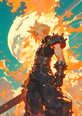Cloud Strife Fiery Stance