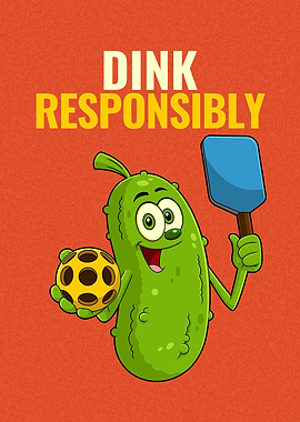 Dink Responsibly Pickle Cartoon