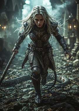 Female Warrior in Armor