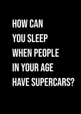 'How can you sleep...' Quote Black Stlye