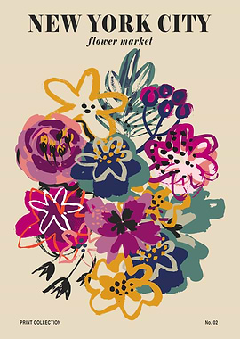 New York City Flower Market Print