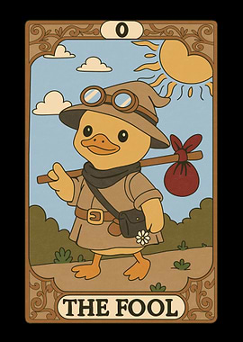 Duck Tarot Card - The Fool
