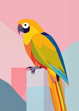 Colorful Parrot Digital Art
