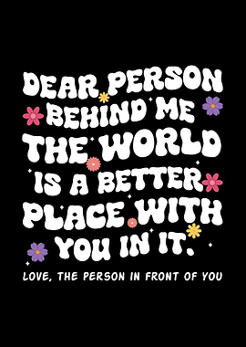 Inspirational Message with Floral Accents