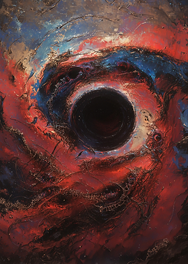 Abstract Black Hole Painting