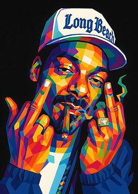 Snoop Dogg Colorful Portrait