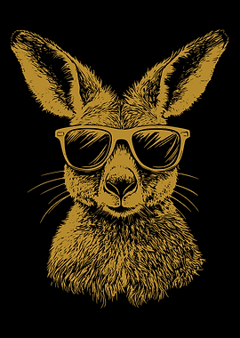 Cool Kangaroo with Sunglasses