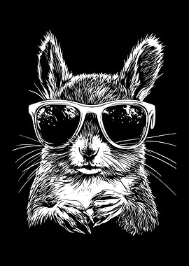 Cool Squirrel with Sunglasses