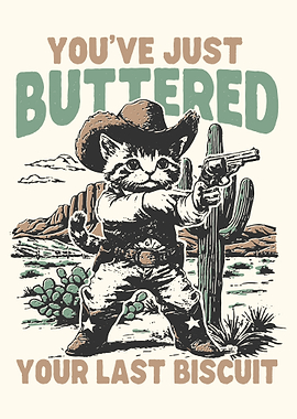 Cowboy Cat with Gun