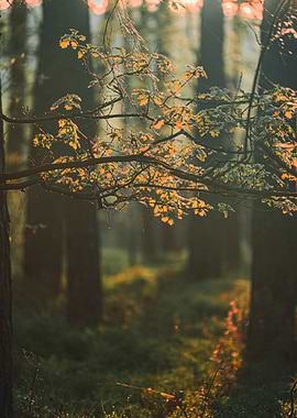 Sunlit Forest Canopy